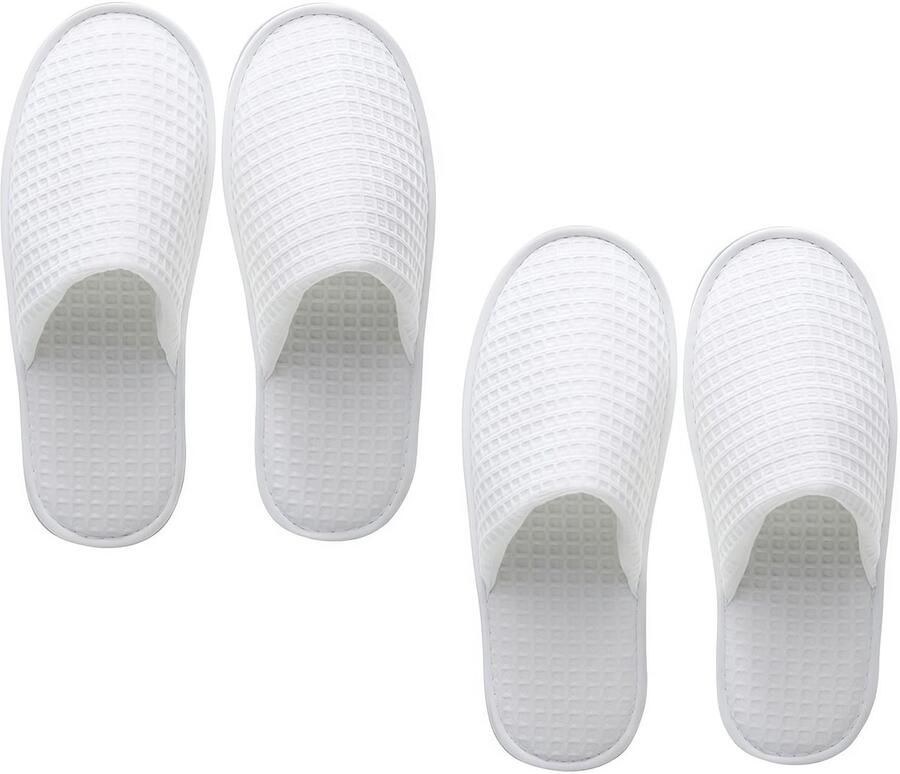 Dailygoods- Pantoffels Zacht 2 Paar EVA Stof Platte Hak Lichtgewicht Multifunctioneel Huidvriendelijk Slippers