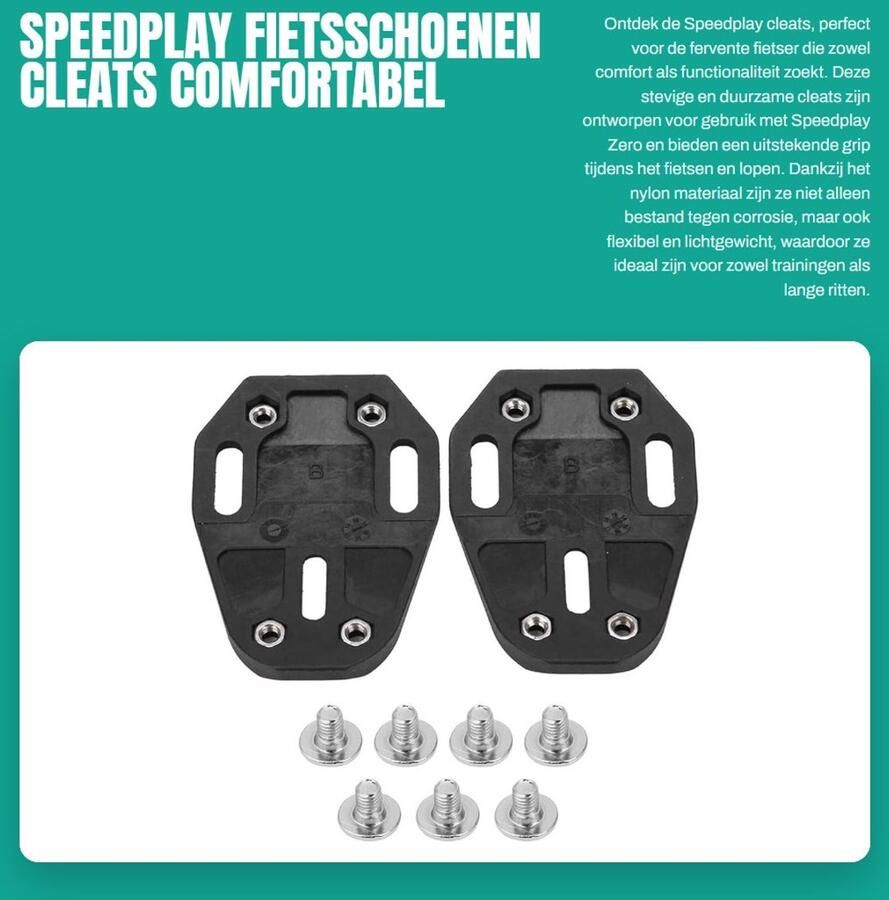 Dailygoods Speedplay Fietsschoenen Cleats Comfortabel Loopgemak Zwart Adapter Converter Voor Wegfiets 1 Paar