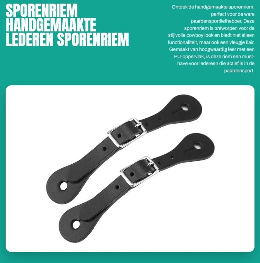 Dailygoods- Sporenriem Handgemaakt Echt Leer Pu Cow Outfit Laarzen 20 5 x 3 5 x 100 g Sporen