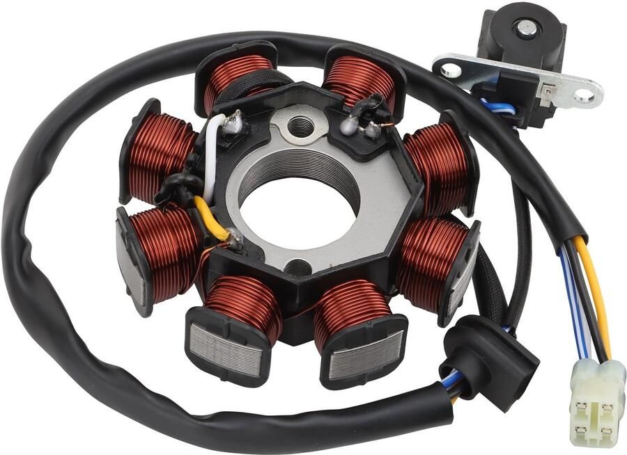 Dailygoods- Stator Vervanging 8 Coil 4 Draad Geschikt voor Polaris RZR 170 2009-2014 Hoogwaardige Metaal Eenvoudig te Installeren OEM# 0454944 Motorfiets Onderdeel