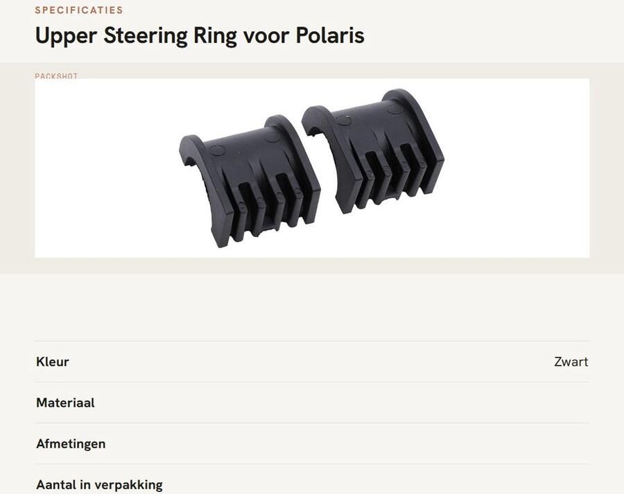 Dailygoods- Stuurring Top Bushing Vervangingsonderdeel Geschikt voor Polaris ABS Materiaal 2 Stuks OE: 5439731 5438903 Stuurbus