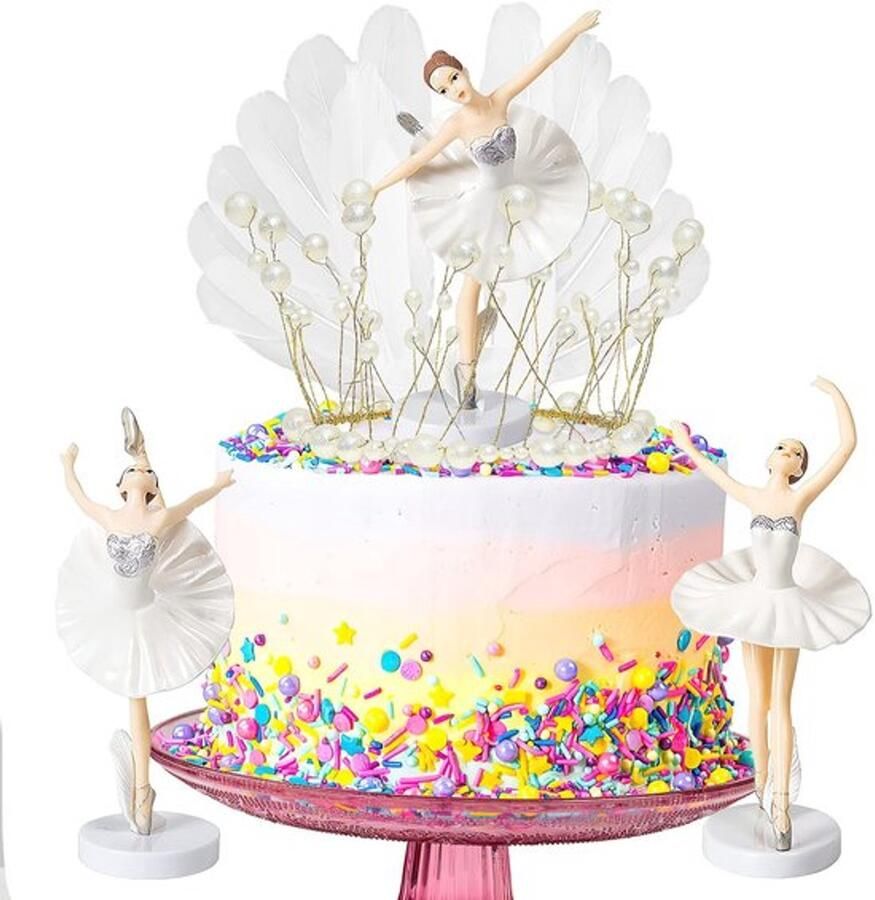Dailygoods- Taartdecoraties Ballerina Set Taartdecoratie Kroon