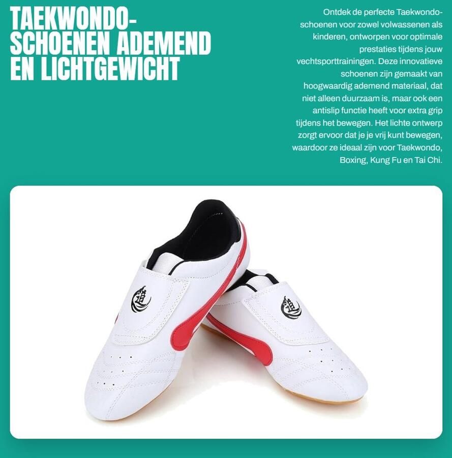 Dailygoods- Taekwondo-schoenen ade d Antislip Duurzaam Lichtgewicht Kung Fu Tai Chi Comfortabele beweging Martial Arts Schoenen