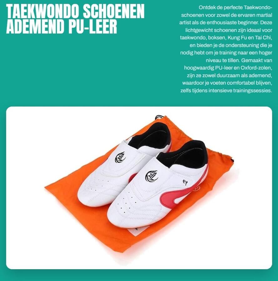 Dailygoods- Taekwondo Schoenen ademend PU-leer lichtgewicht multifunctioneel voor boksen Kung Fu Oxford-zolen duurzaam en sterk Vechtschoenen