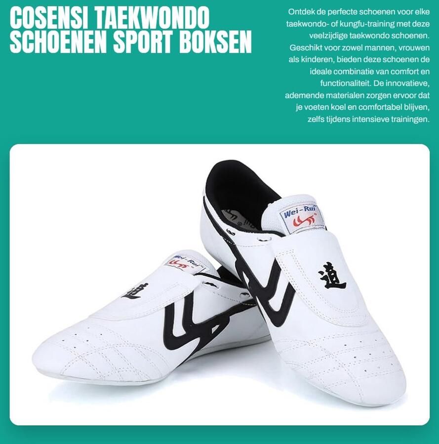 Dailygoods- Taekwondo Schoenen Antislip Vechtsport Schoenen Sport Boksen Kung Fu TaiChi Ademend Materiaal Rubberen Zolen Vechtsportschoenen