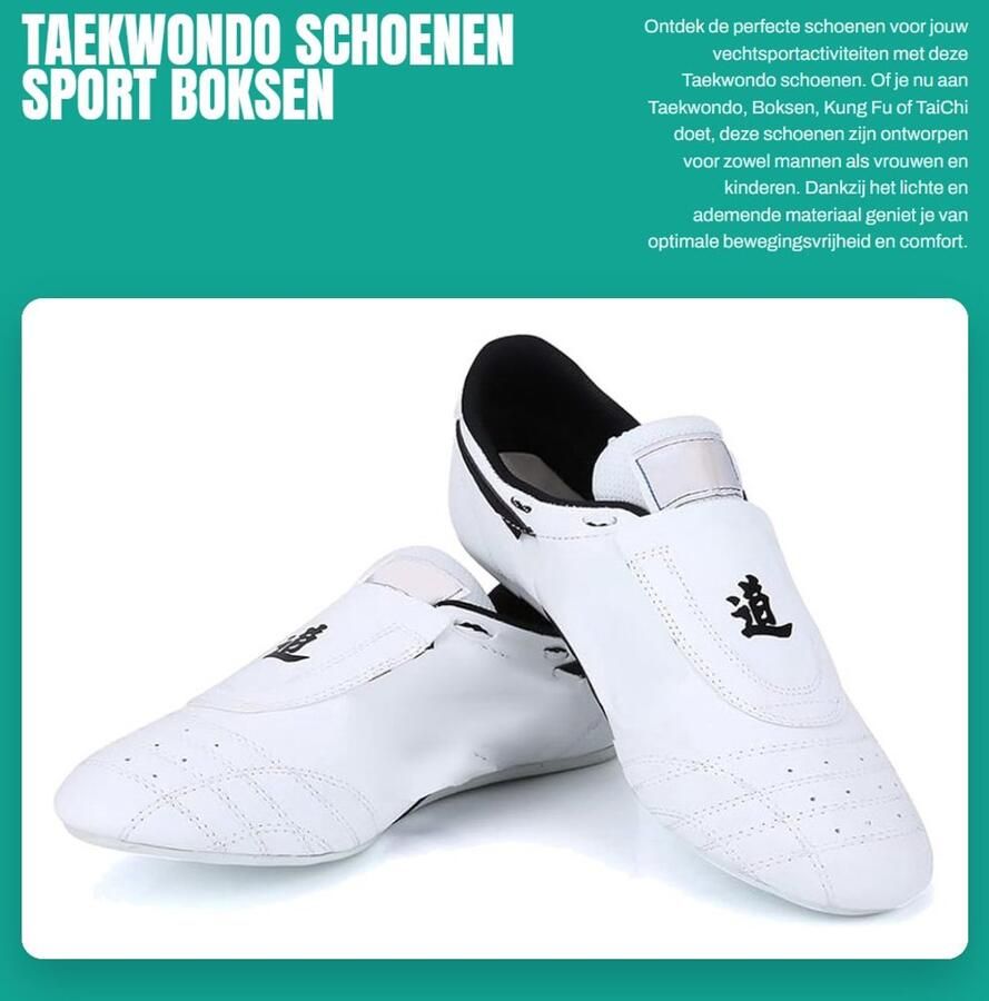 Dailygoods- Taekwondo Schoenen Lichtgewicht Antislip Boksschoenen Ade d Kung Fu Opbergtas Comfortabele Draagervaring Rubber Zolen Vechtschoenen
