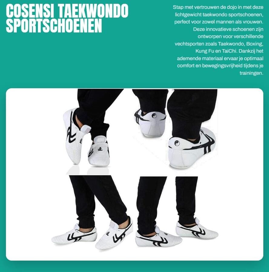 Dailygoods- Taekwondo Schoenen Lichtgewicht Vechtsport Schoenen Antislip Ade d Rubber Zolen Comfortabele Pasvorm Sport Schoenen