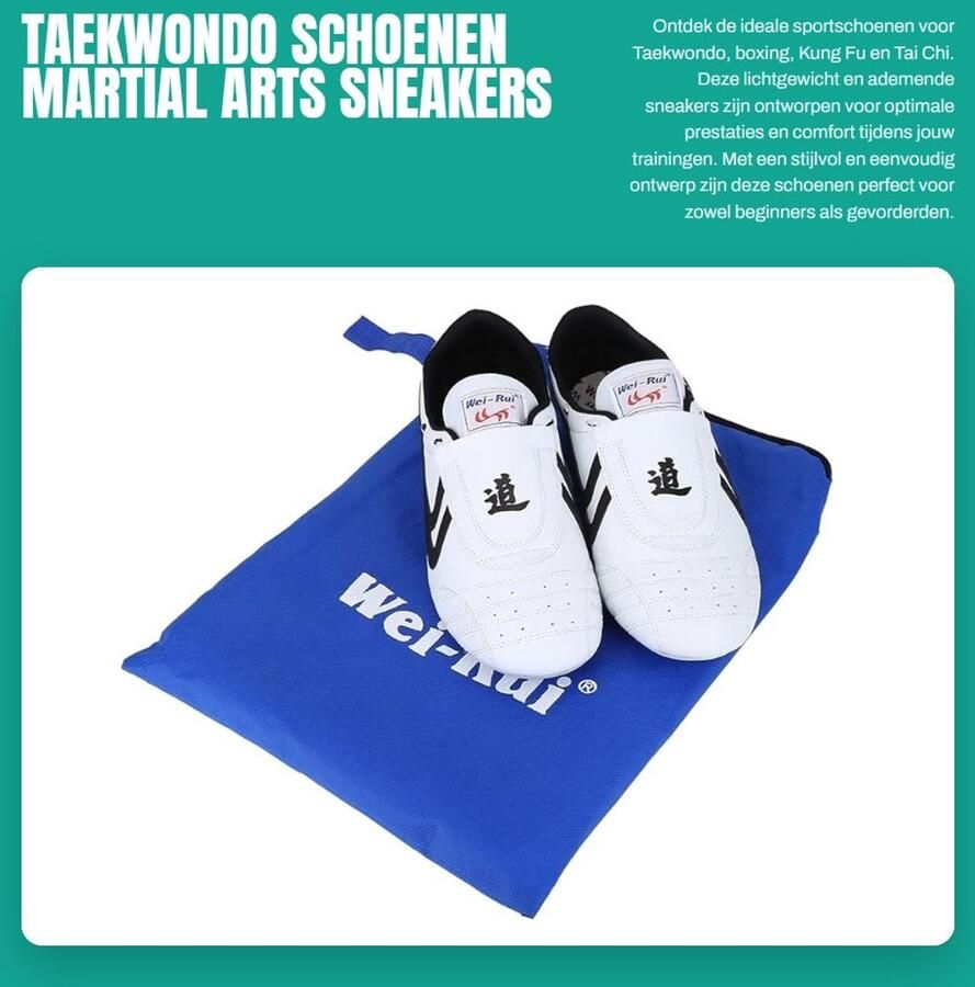 Dailygoods- Taekwondo Schoenen Lichtgewicht Vechtsport Schoenen Antislip Zolen Ade d Materiaal Innovatief Ontwerp Geschikt voor Karate TaiChi Martial Arts Schoenen