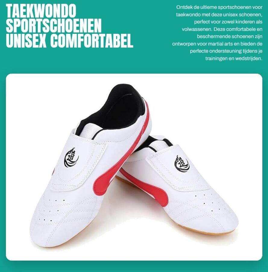 Dailygoods Taekwondo Sportschoenen Unisex Comfortabel en bescher d 30 195 mm Ideaal voor martial arts Geschikt voor kinderen en volwas