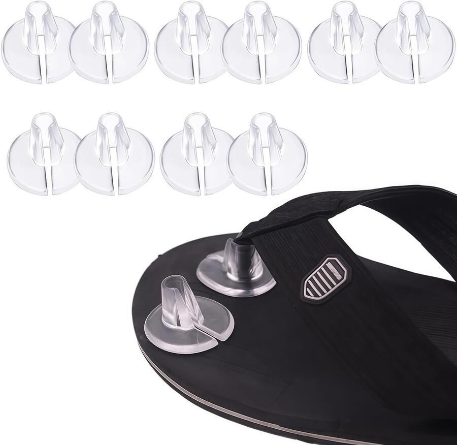 Dailygoods- Teenbeschermers 5 Paar Siliconen Gelkussens Doorzichtig Zelfklevend Voor Sandaal Slippers Vermindert Wrijving Sandalenn