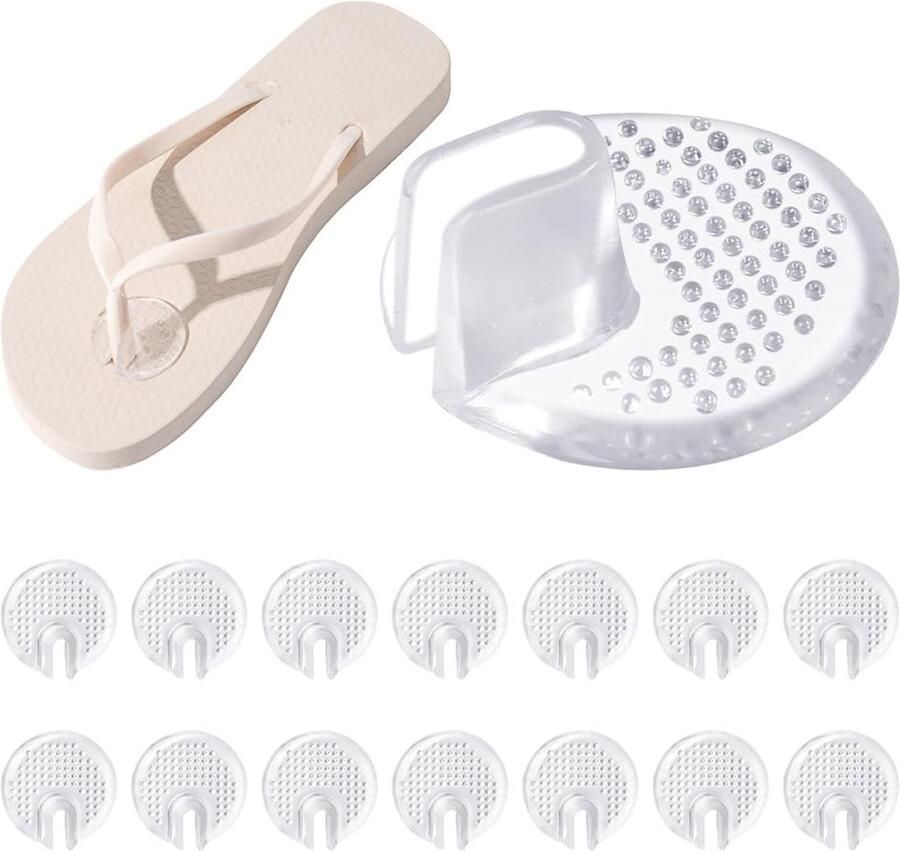 Dailygoods- Teenbeschermers 8 Paar Siliconen Sandaal Kussens Transparante Naadbeschermer Zachte Gel Pads Slipbeschermers Veiligheidswaarschuwing Sandaalbeschermers