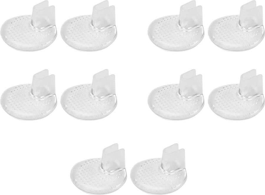 Dailygoods- Teenbeschermers Antislip 5 Paar Gel Kussens Transparante Teenbeschermingspads Comfortabel en Duurzaam Ade d Materiaal Voorkomt Wrijving Slippers