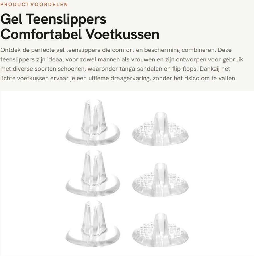 Dailygoods- Teenslippers Transparant 6 Paar Antislip Voetkussen PU Materiaal Geschikt voor nen Flip-flops