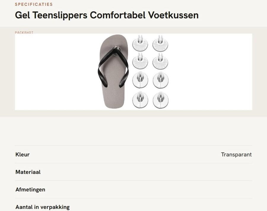 Dailygoods- Teenslippers Transparant 6 Paar Antislip Voetkussen PU Materiaal Geschikt voor nen Flip-flops