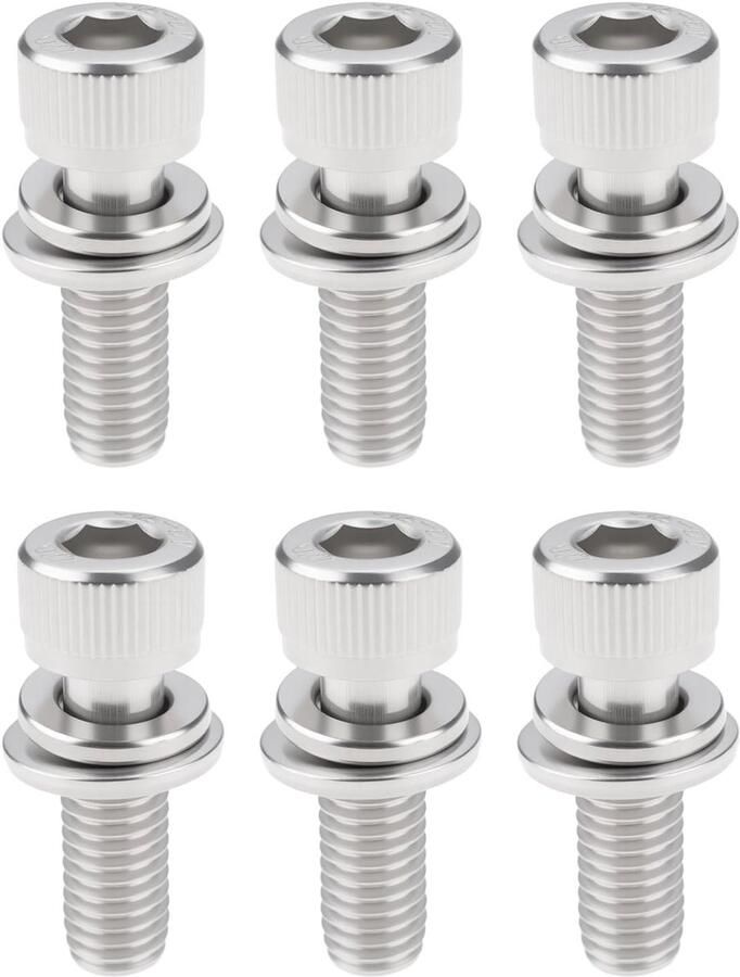 Dailygoods- Uitlaat ifold Bouten 6 Stuks Vervangingsonderdeel 7517322 7518984 Compatibel met POLARIS RZR XP 1000 2014-2018 M8x1.25mm 32mm Lengte Eenvoudige Installatie Uitlaatbouten