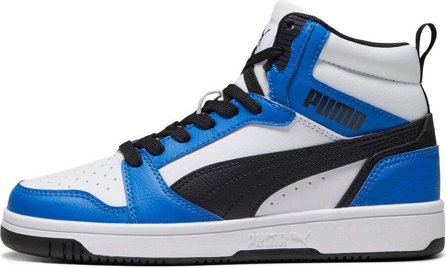 Dailygoods Uniseks Kindersneaker Puma Rebound V6 Mid Jr voor en