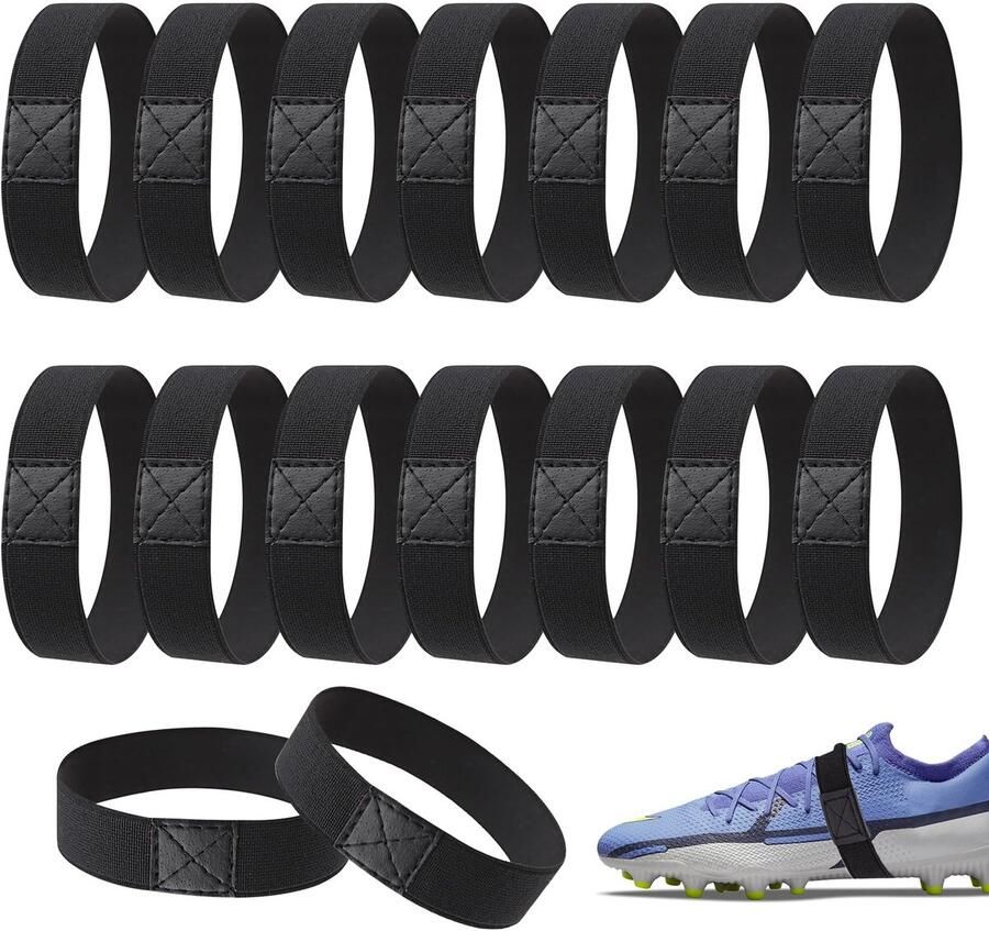 Dailygoods Veters fixeerband voetbalschoenen kinderen veters houder voetbal veterhouder fixeerband voor schoenen tegen losraken van voetbalschoenen sportschoenen hoge hak - Foto 2