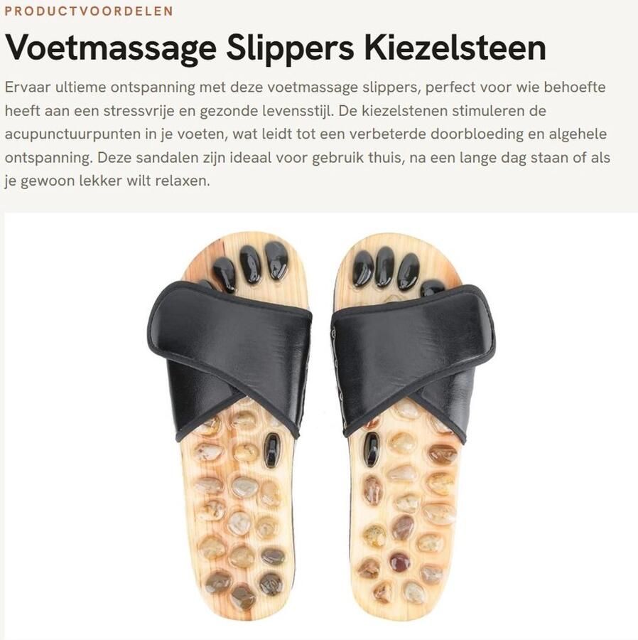 Dailygoods- Voetjes Voetmassage Slippers Kiezelsteen Sandalen Reflexologie Schoenen Ontspannende Mat Gezondheidszorg Massage Tools Versterkt doorbloeding Massageslippers