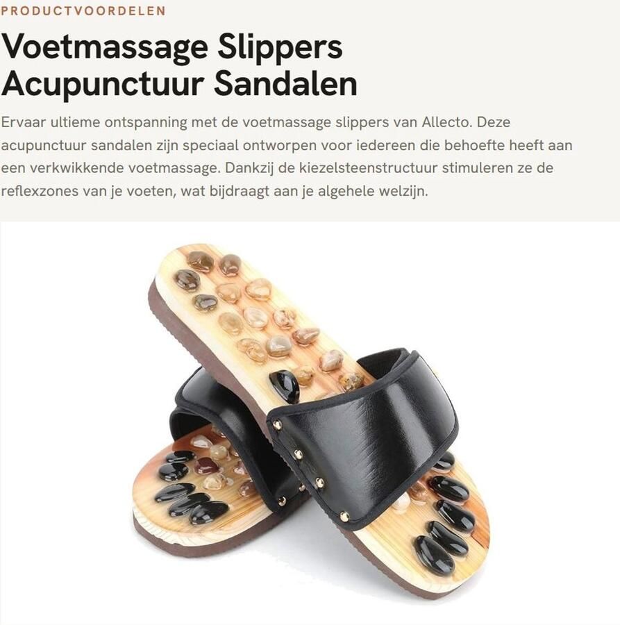 Dailygoods- Voetmassage Slippers Kiezelsteen Acupunctuur Reflexologie Sandalen Ontspannende Schoenen Gezondheidszorg Massage Tools Geschikt voor Binnen Buiten Massagesandalen