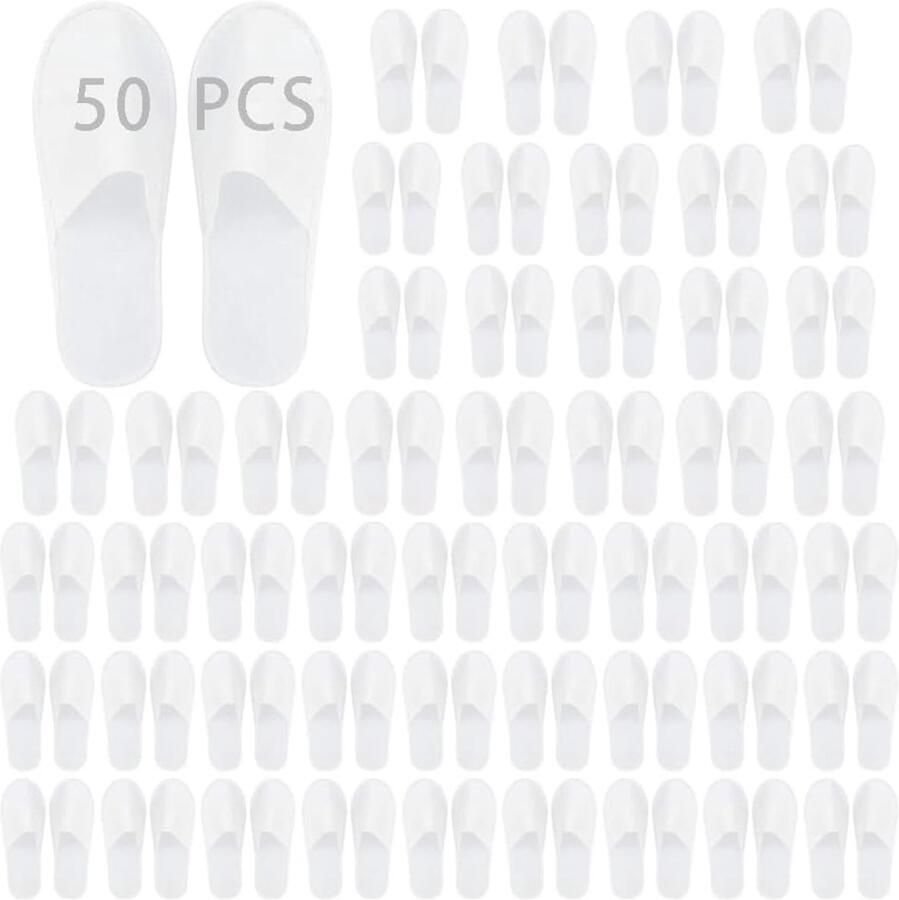 Dailygoods- Wegwerp Pantoffels Antislip Hotelpantoffels Draagbare Pantoffels Universele Paar Geschikt Voor Badkamer Slippers