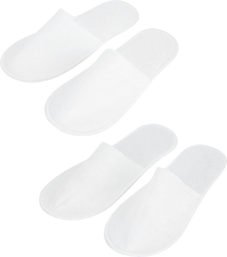 Dailygoods- Wegwerppantoffels 50 Paar Antislip Uniseks Draagbaar Wit Zachte huidvriendelijke materialen Pantoffels