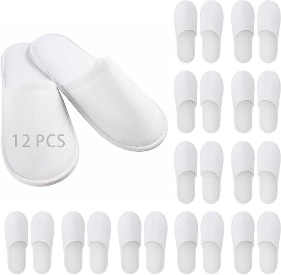 Dailygoods- Wegwerpslippers 50 Paar Antislip Unisex Geschikt voor Badkamer Hotel Afmetingen 27x Dikte 3 mm Hotel Slippers