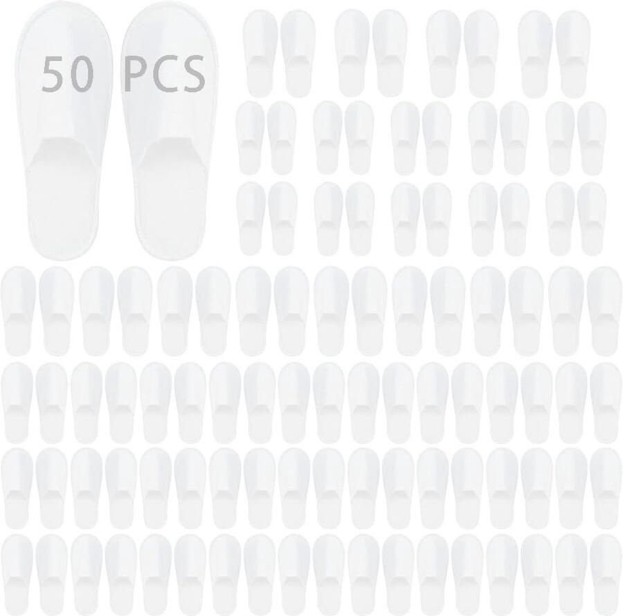 Dailygoods Dailygoody Wegwerpslippers Antislip Hotel Slippers Comfortabel en Milieuvriendelijk 50 Paar Ideaal voor Gasten Luxe en Hygiënisch Geschi