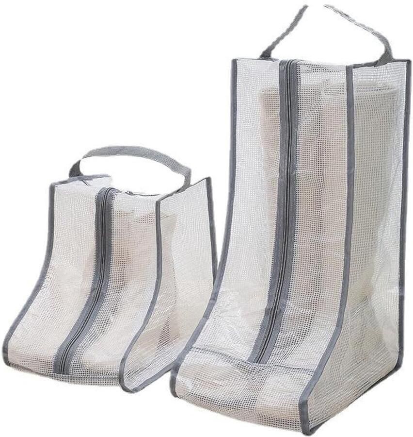 Dailygoods zalati Boot Opbergzakken 2 stks Boot Draagbare Cover Bag voor Boot Care Bescherming Een Tall en One Short Grijs Tas Organizer