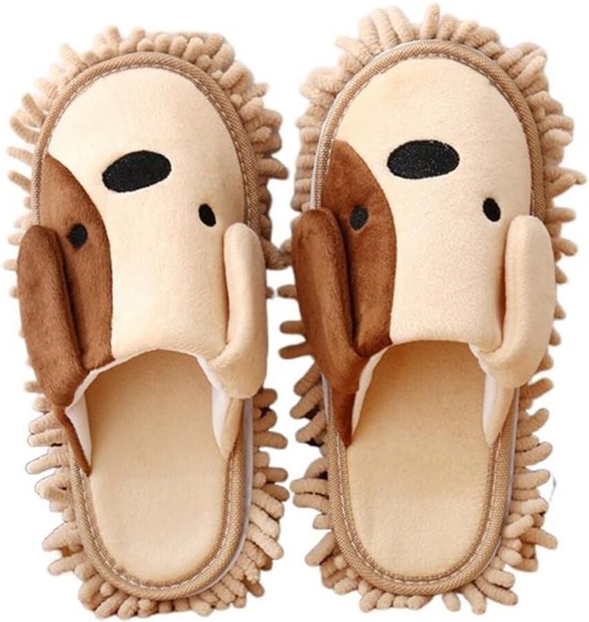 Dailygoody Cartoon hond mop pantoffels Microvezel slippers