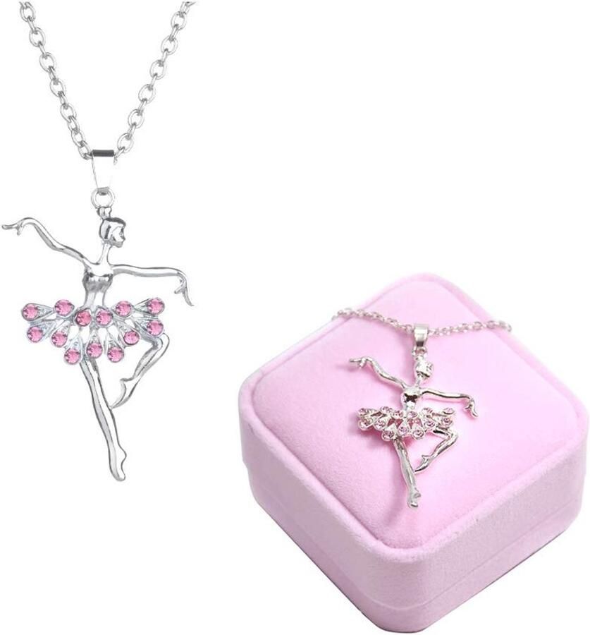 Dailygoody Halsketting Ballerina Zirkonia Charme Elegante