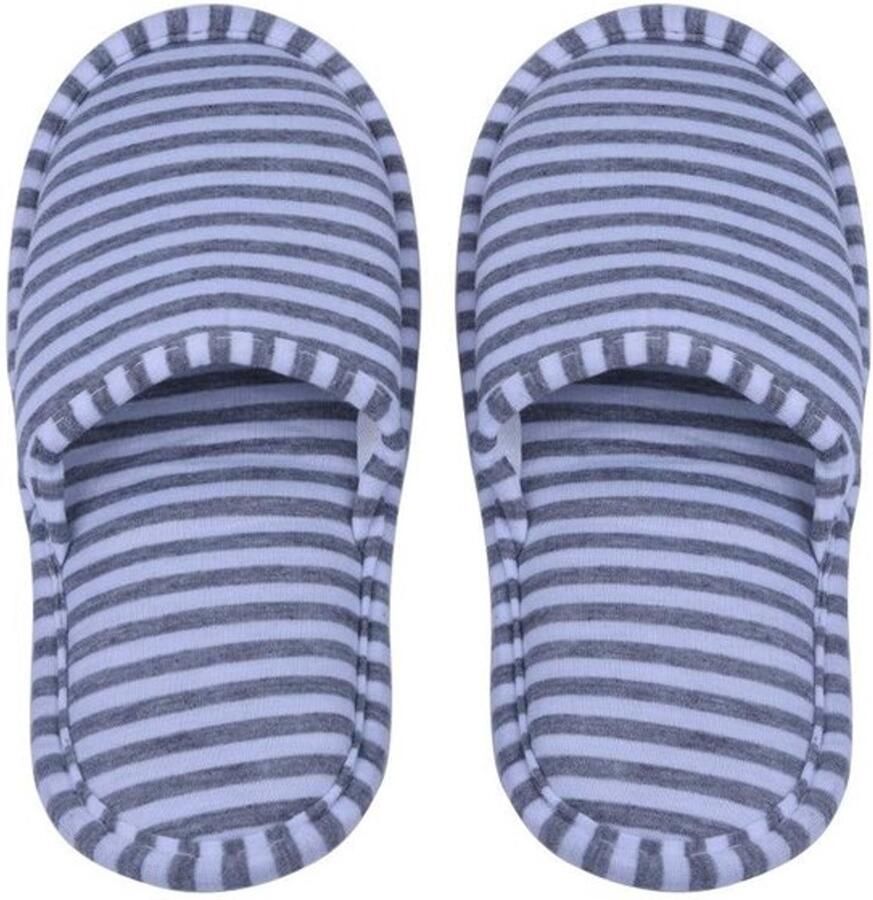 Allecto Slippers Draagbare Pantoffels Antislip Blauwe streep