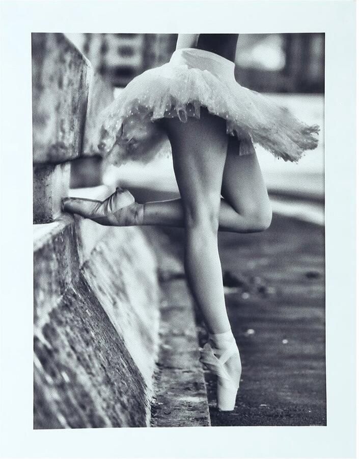 Dailygoody Modern Ballet Meisje Ballerina Schilderij Elegante Muurdecoratie Gepolijst Hout Zwart Wit Perfect voor Slaapkamer en Woonkamer