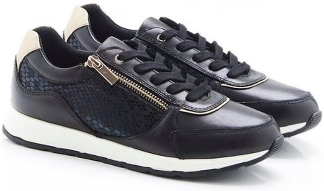 Damart Amortyl sneakers met dierenprintdetails Dames Zwart