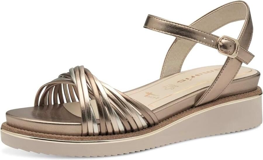 Damen Klassische Ballerinas Frauen Flats Comfort Lining TOUCHit-Fußbett Slip-ons klassisch elegant Ballerinen Bronce Comb 39