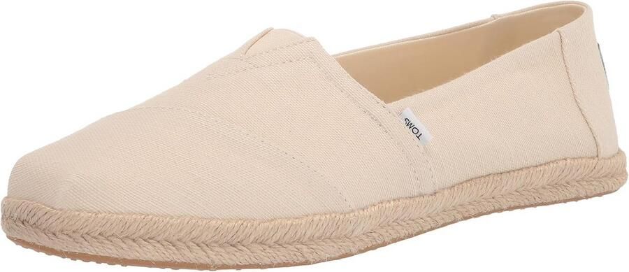 Dames Espadrille Flats Comfortabele Instappers Katoen