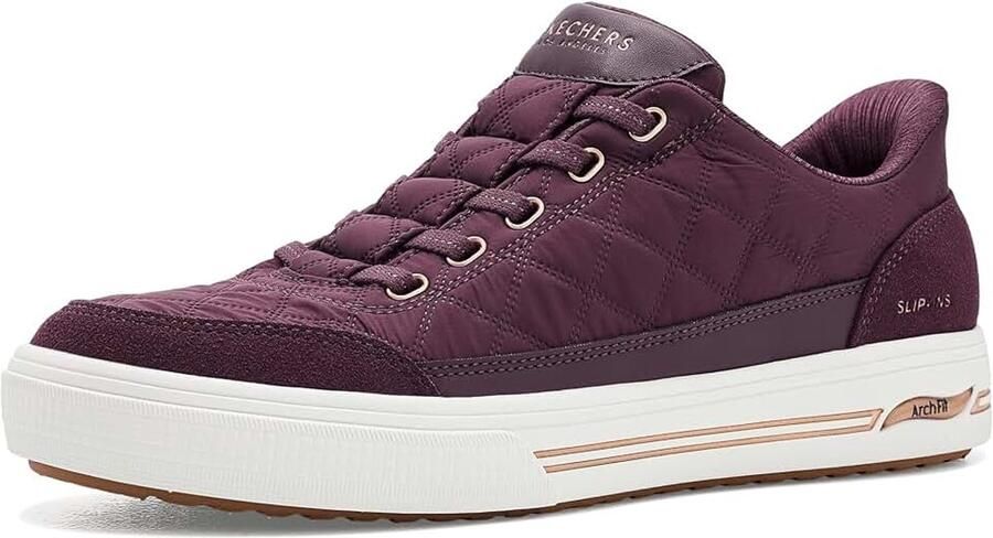 Dames ARCH FIT ARCADE CUDDLE STEPS sportschoenen Wine Nylon Duraleather Suede 37.5