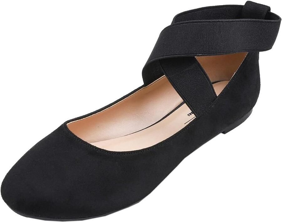 Dames Ballerina Flats met Glitters en Ronde Neus voor Comfort