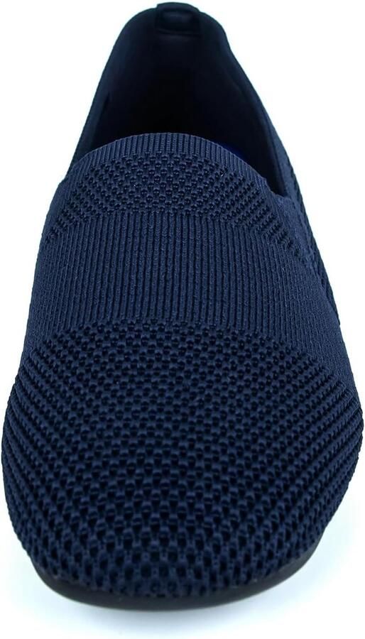 Dames Ballerina Flats Stijlvolle Slip-On Met Spitse Neus Zacht Tricot Materiaal