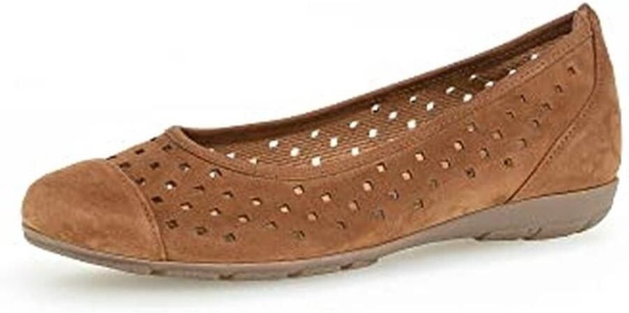 Dames Ballerina in Nubuck Leder Comfortabele en Stijlvolle Schoenen