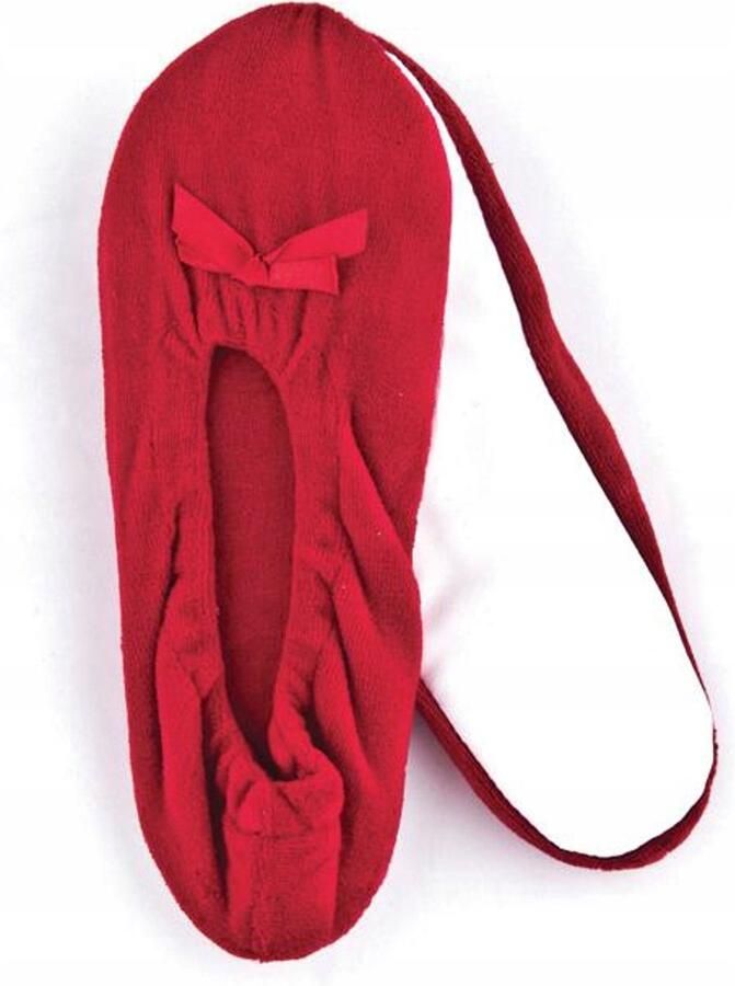 Dames Ballerina Pantoffels Rood met Strik
