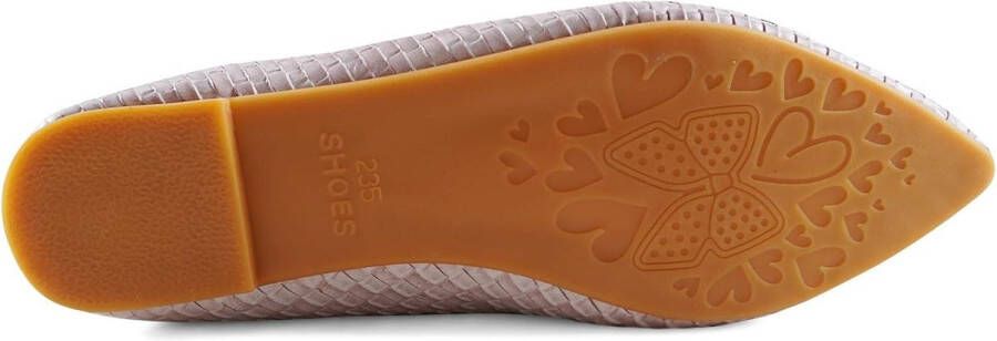 Dames Ballerina Platte Schoenen Comfortabele Puntige Teen Slip-ons Abrikoos