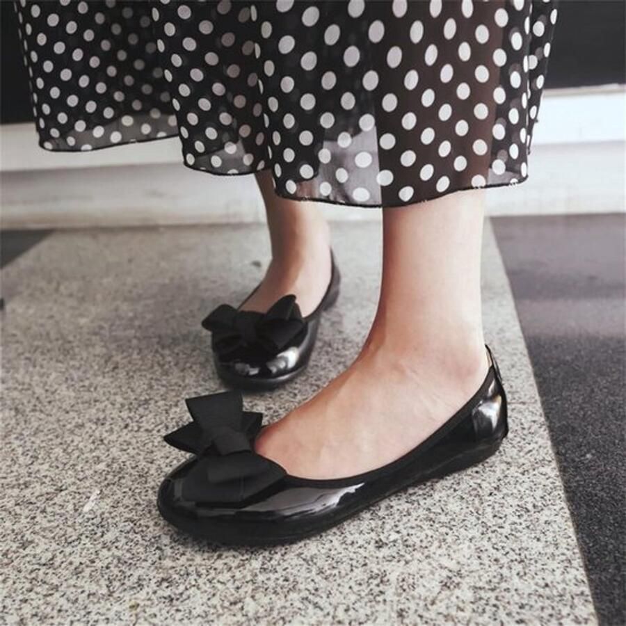 Dames Ballerina Pumps Comfortabel Zwart Ballet Zomerschoenen Geschikt voor Vrouwen