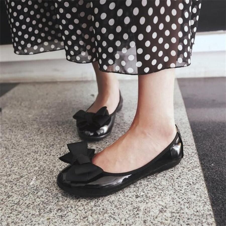 Dames Ballerina Pumps Comfortabel Zwart Ballet Zomerschoenen Geschikt voor Vrouwen