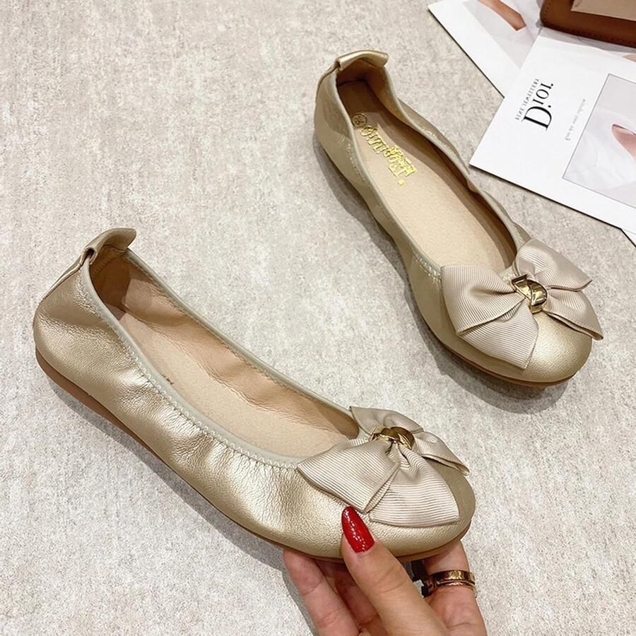 Stijlvolle Dames Ballerina's met Comfortabele Ronde Neus Ideaal voor Werk en Formele Gelegenheden