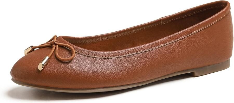 Dames Ballerina Slip-On Platte Schoenen met Ronde Neus en Comfortabele Binnenzool