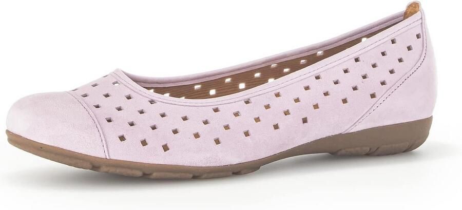 Dames ballerina suède met luchtkamerzool