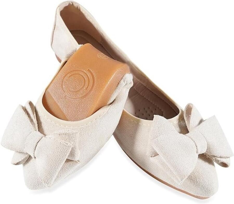 Dames Ballerina's Comfortabel Zwart Opvouwbare Pumps Casual jurk Puntige neus Geschikt voor Dames Zwarte platte schoenen Ballerina's Dames
