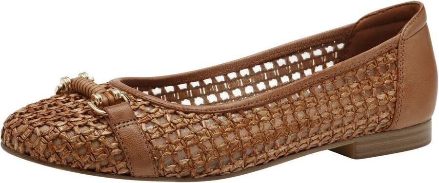 Dames ballerina's in wit comfortabele instapschoenen voor dames