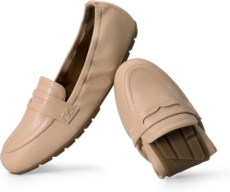 Dames Ballerina's Instappers Vouwbaar Comfortabel Lichtgewicht Platte Schoenen - Foto 1