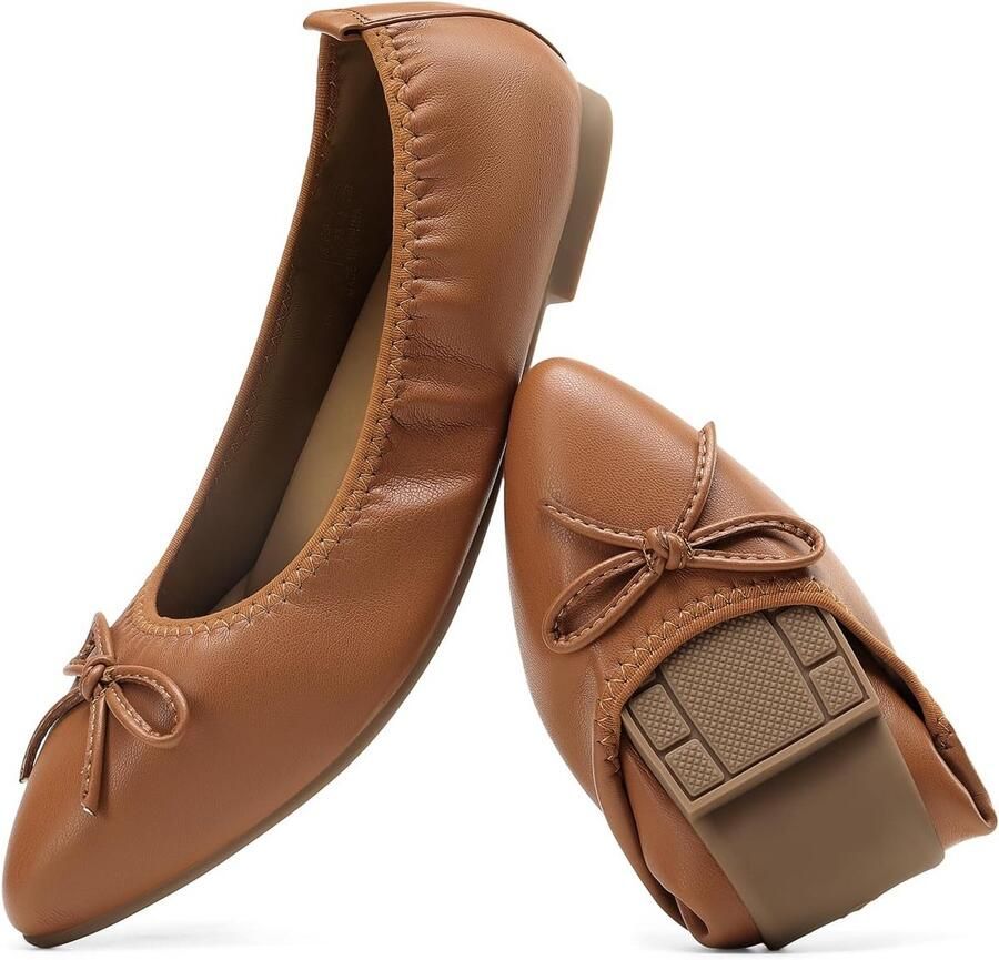 Dames Ballerina's Platte Schoenen Opvouwbaar Puntige Neus Comfortabele Instapschoenen